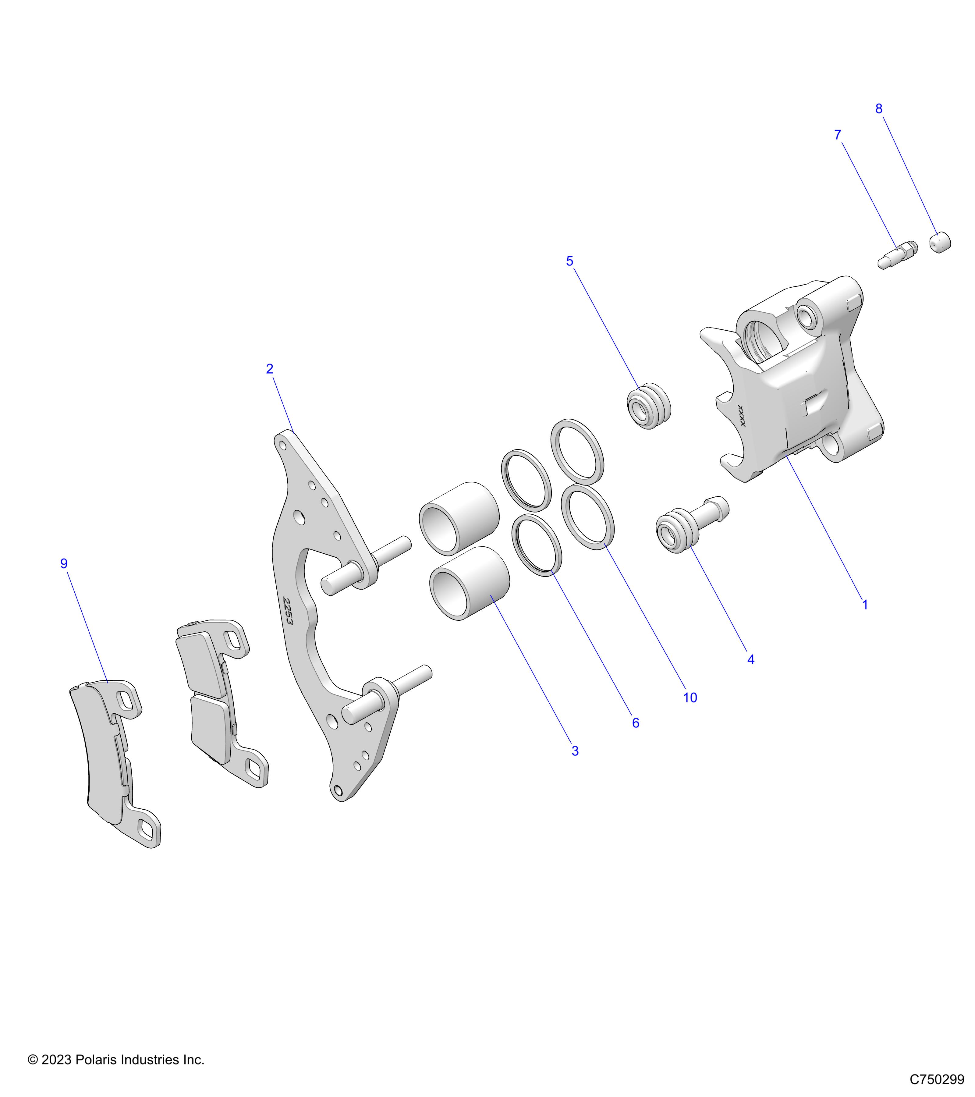 BRAKES, FRONT CALIPER - Z25ASE99P5 (C750299)