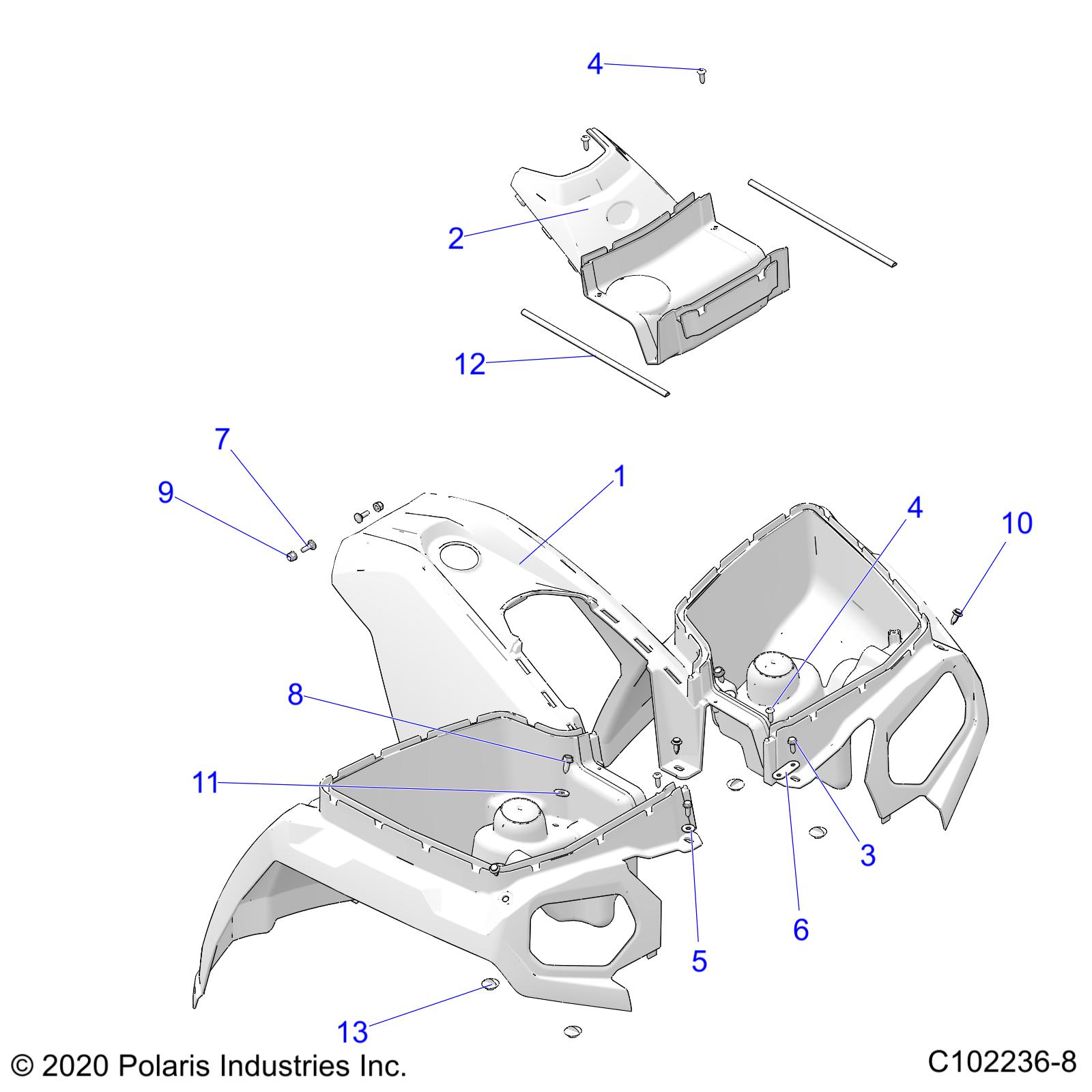 BODY, FRONT CAB - A21SWE57F1/S57C1/C2 (C102236-8)