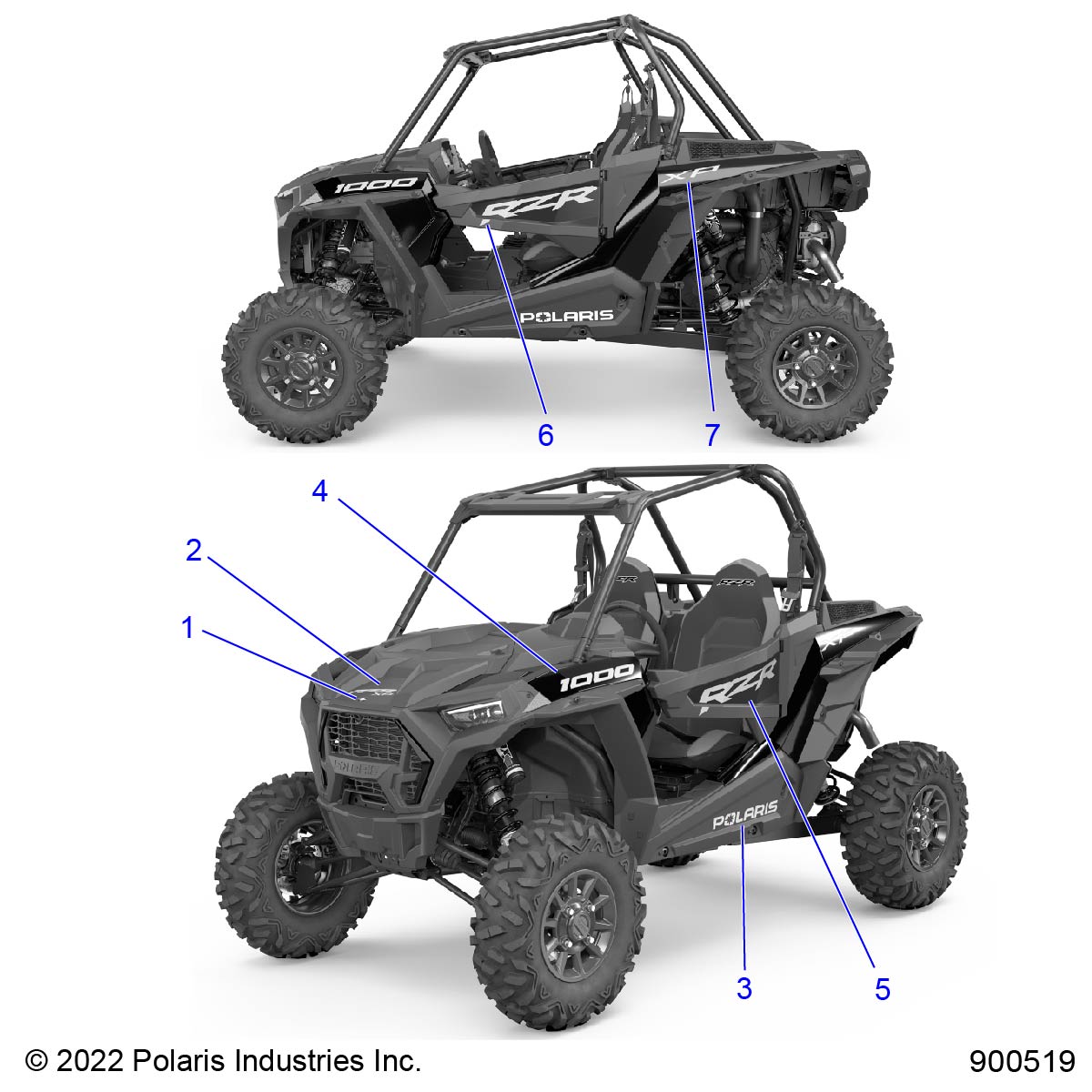 BODY, DECALS, GRAPHICS - Z23NAE99A/99B (900519)