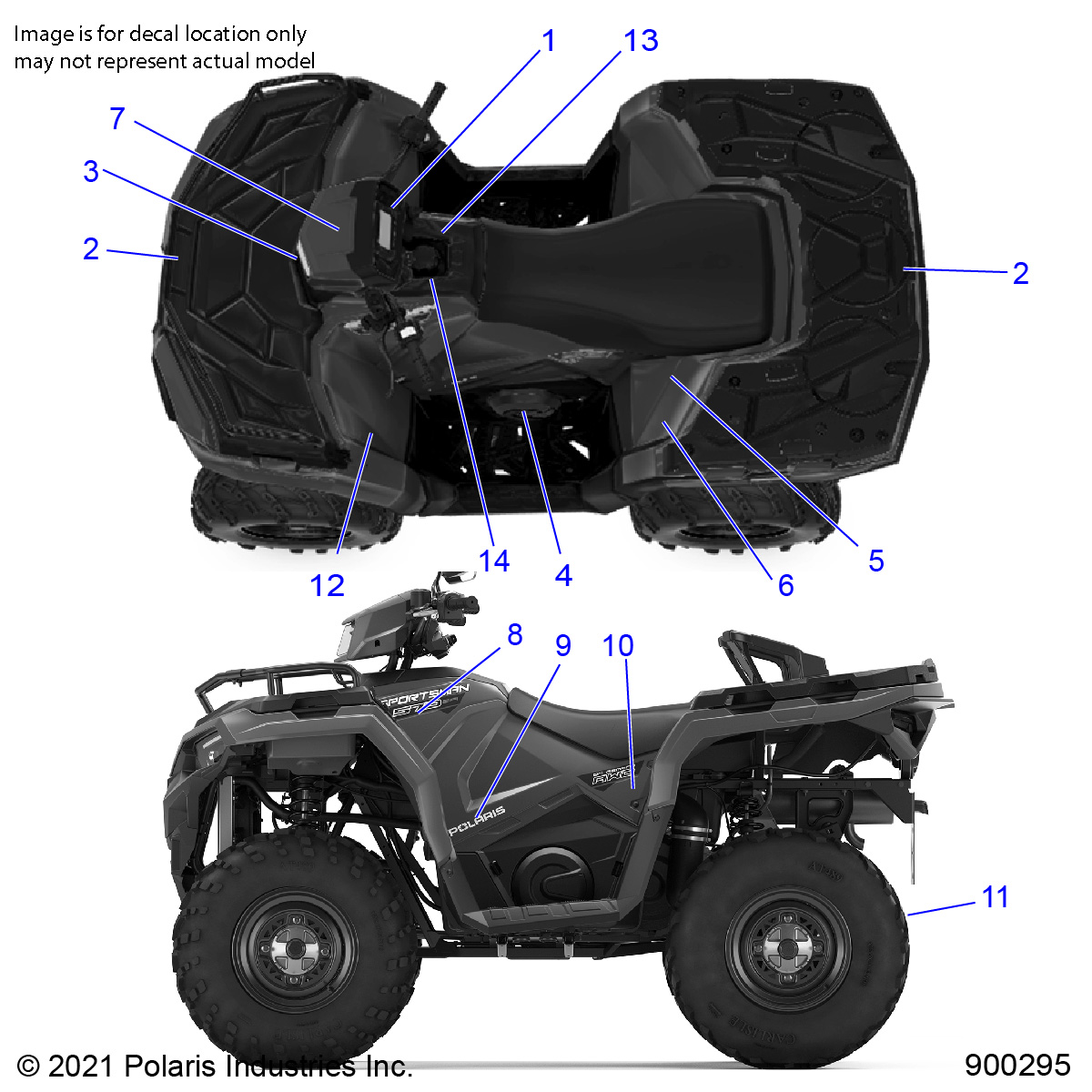 BODY, DECALS - A21SEE57K2 (900295-01)