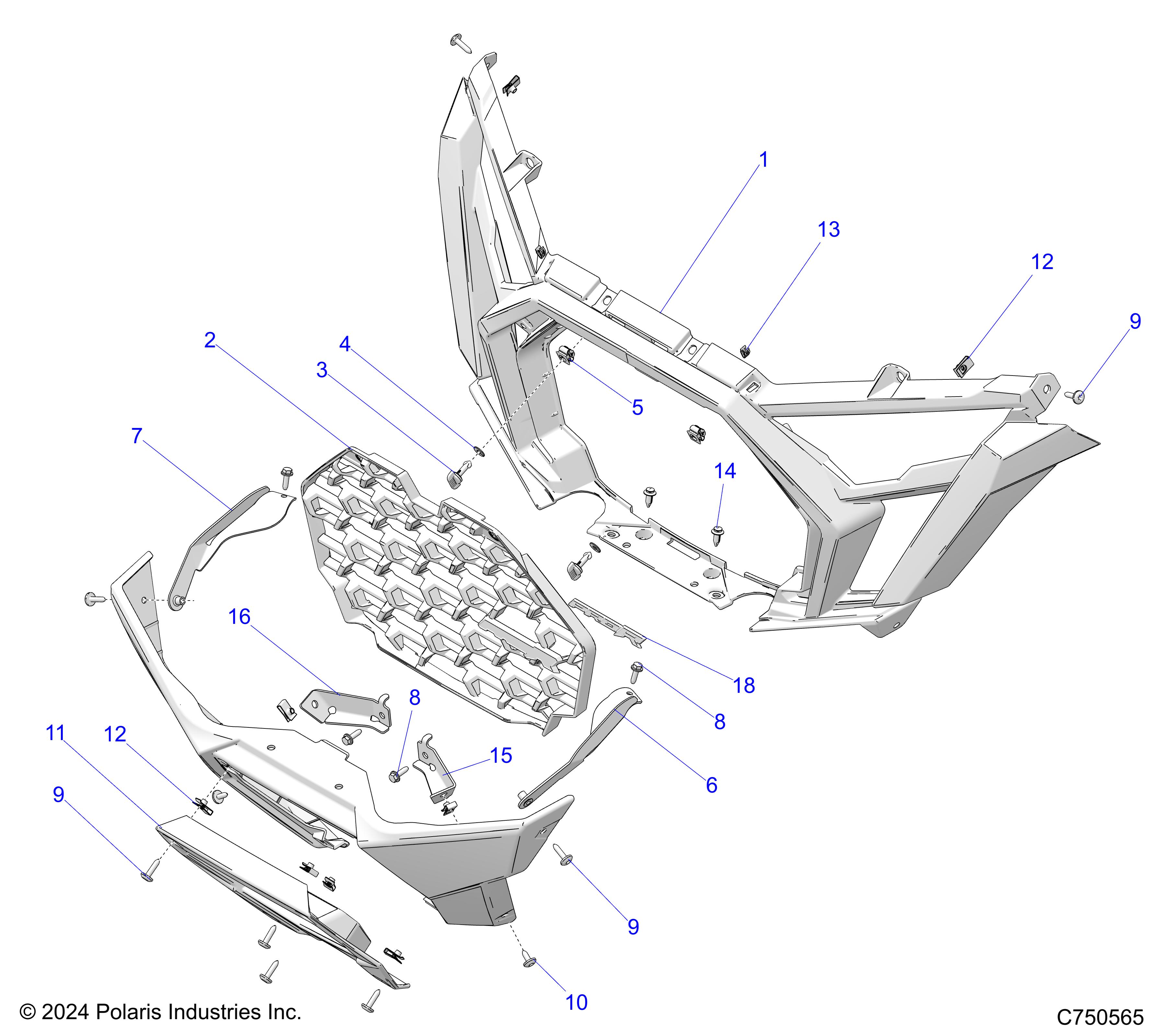 BODY, FRONT BUMPER - Z25R4D2KAK/BK/AJ/BJ/AM/BM (C750565)