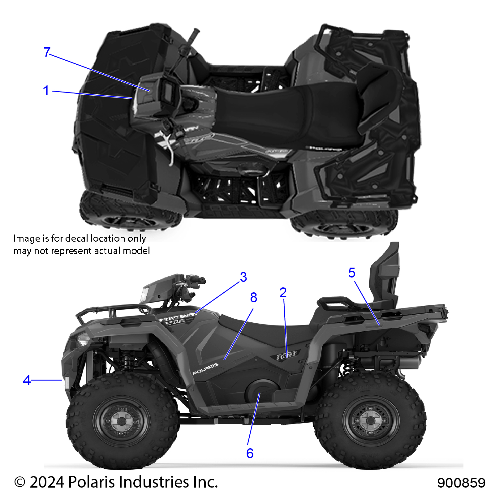 BODY, DECALS, GRAPHIC - A25SDA57A7/E57A4 (900859)