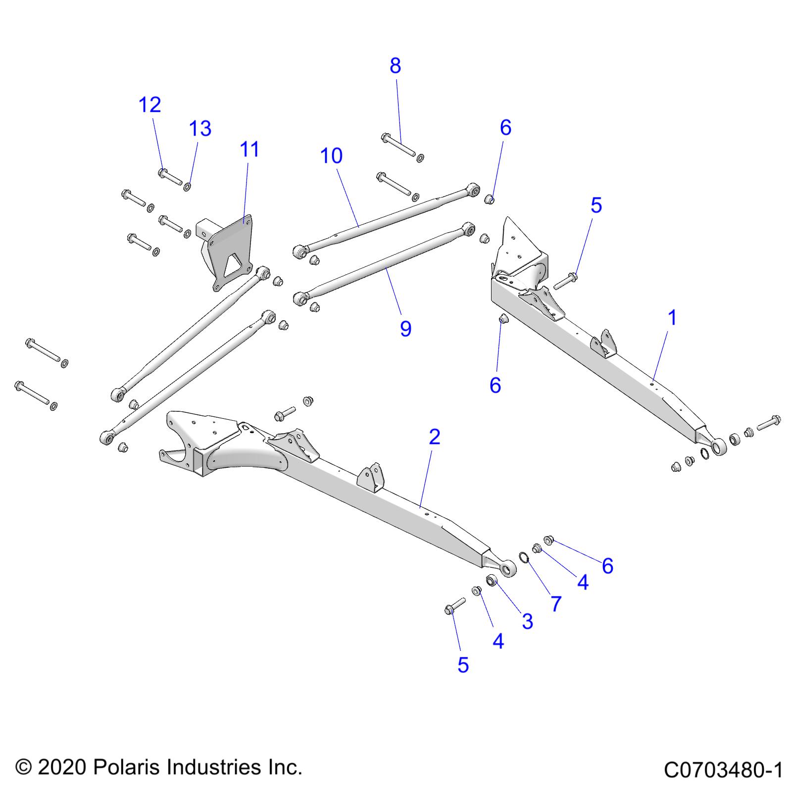 SUSPENSION, REAR CONTROL ARMS - Z22NAE99FK/NK (C0703480-1)