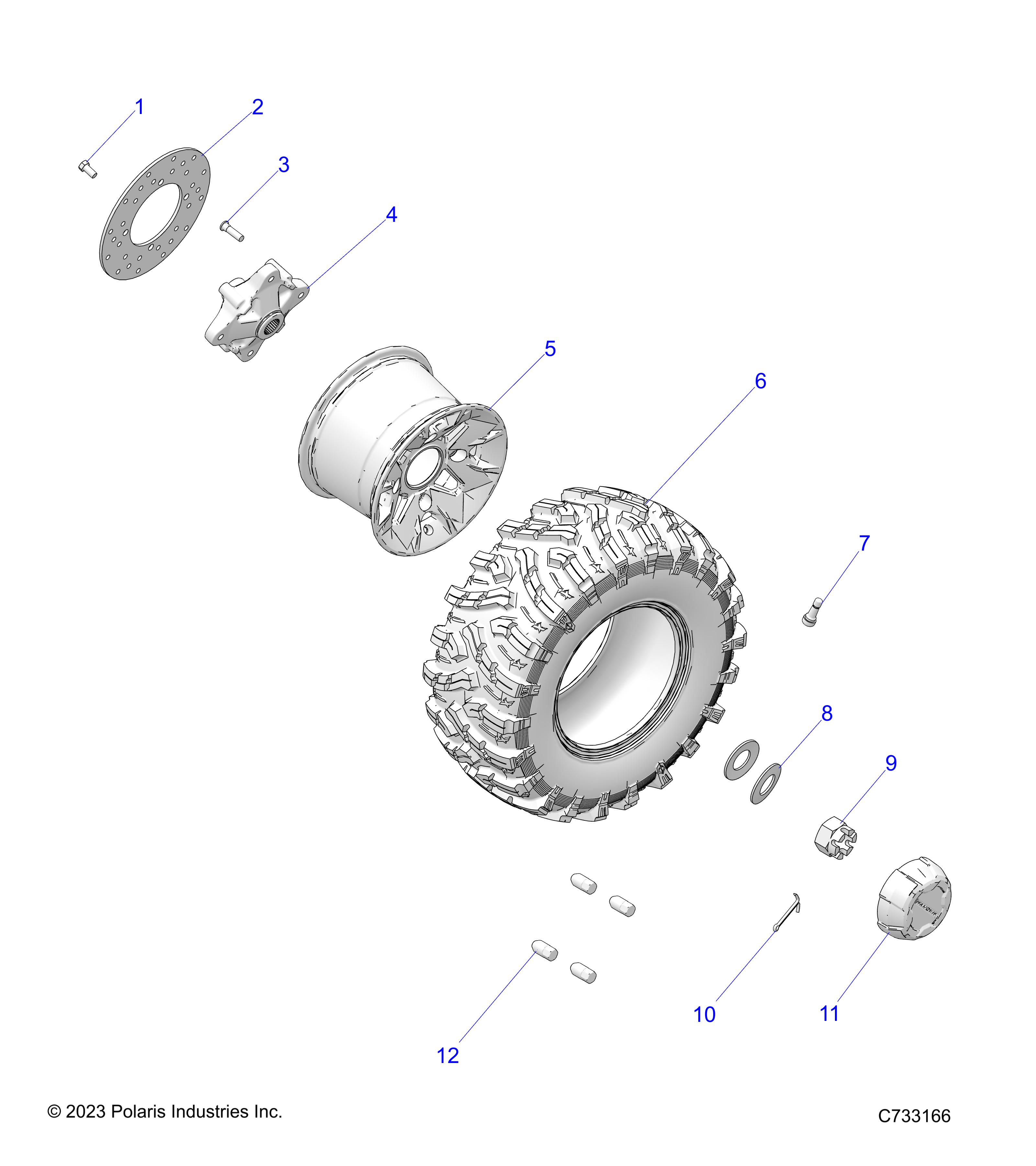 WHEELS, REAR - R24MAU57B4/Z4/B9/Z9 (C730933)