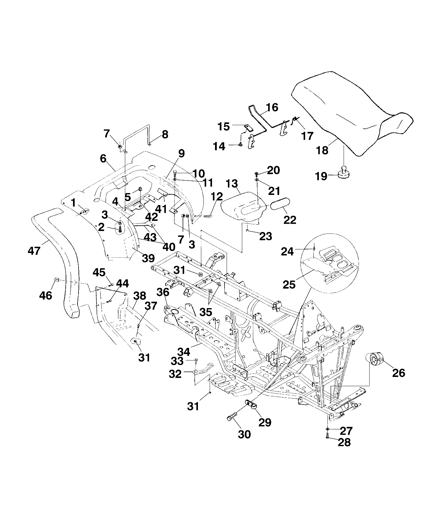 REAR CAB and SEAT - A99CH50EB (4949114911a005)