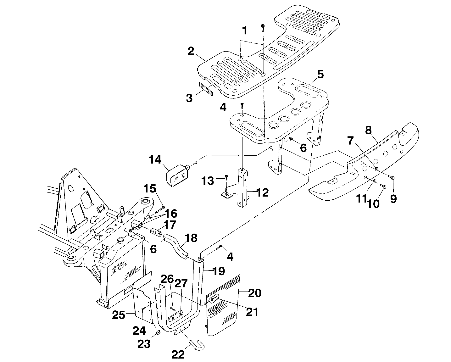 FRONT RACK and BUMPER MOUNTING - A99CH50EB (4949114911a009)