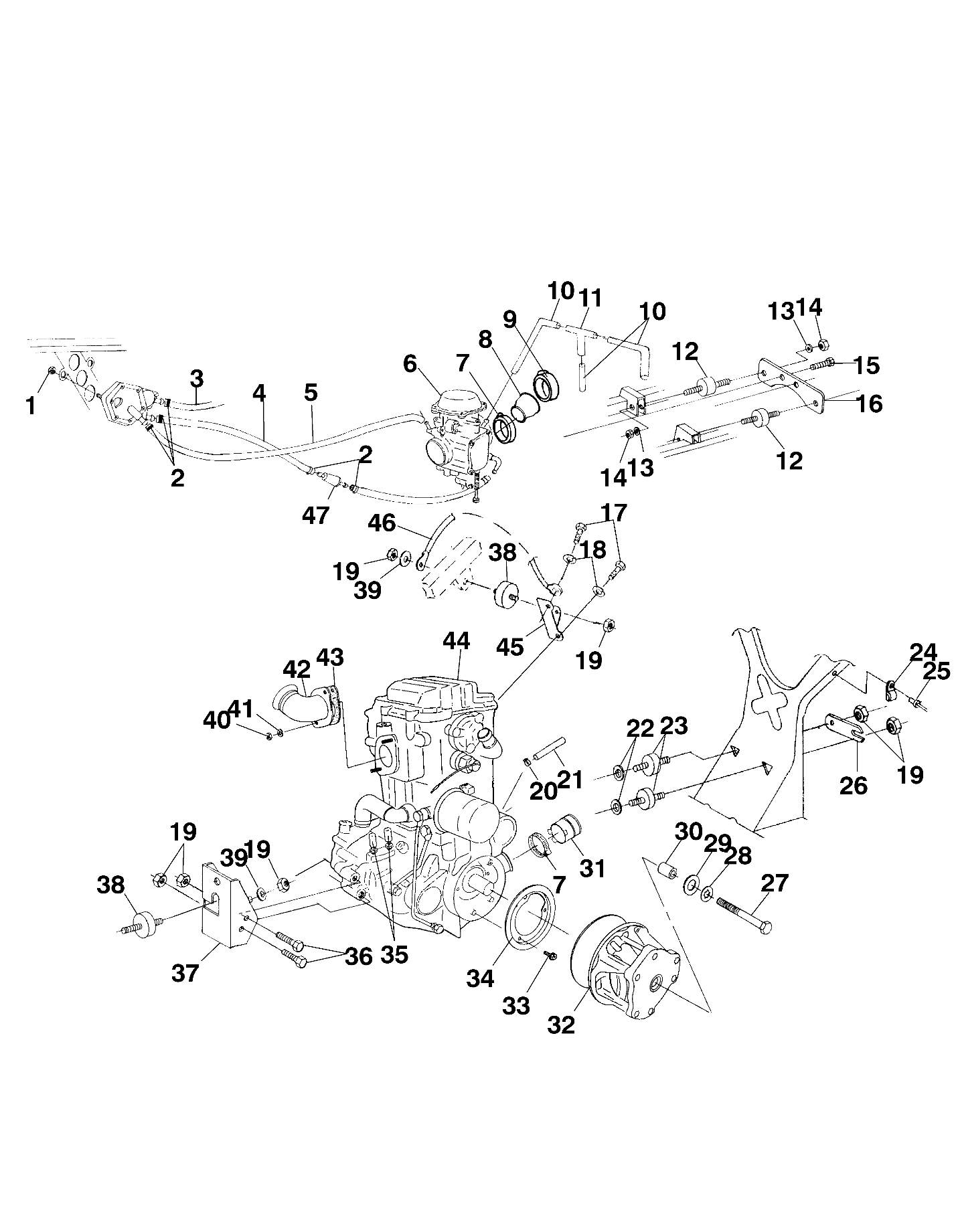 ENGINE MOUNTING - A99CH50EB (4949114911a013)