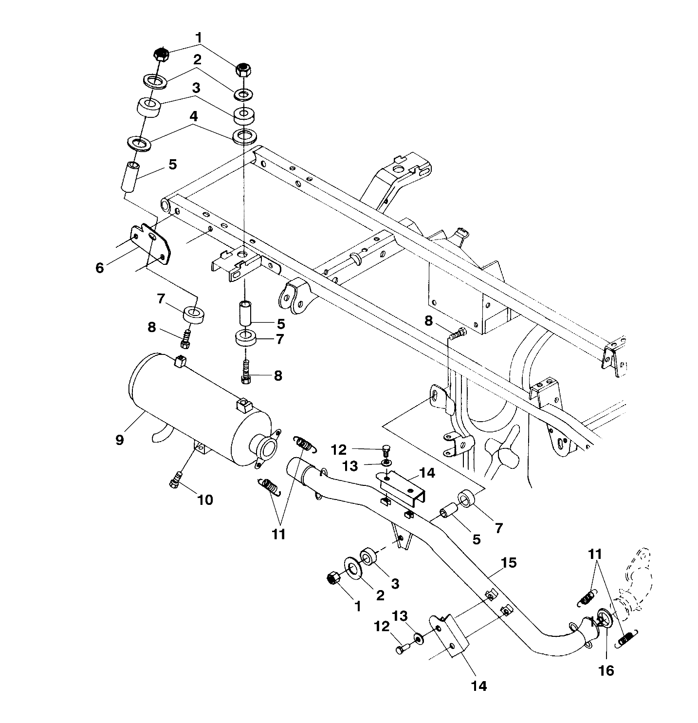 EXHAUST SYSTEM - A99CH50EB (4949114911b001)