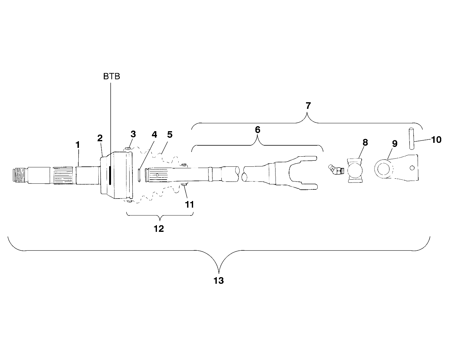 CV JOINT - BTB - A99CH50EB (4949114911b004)