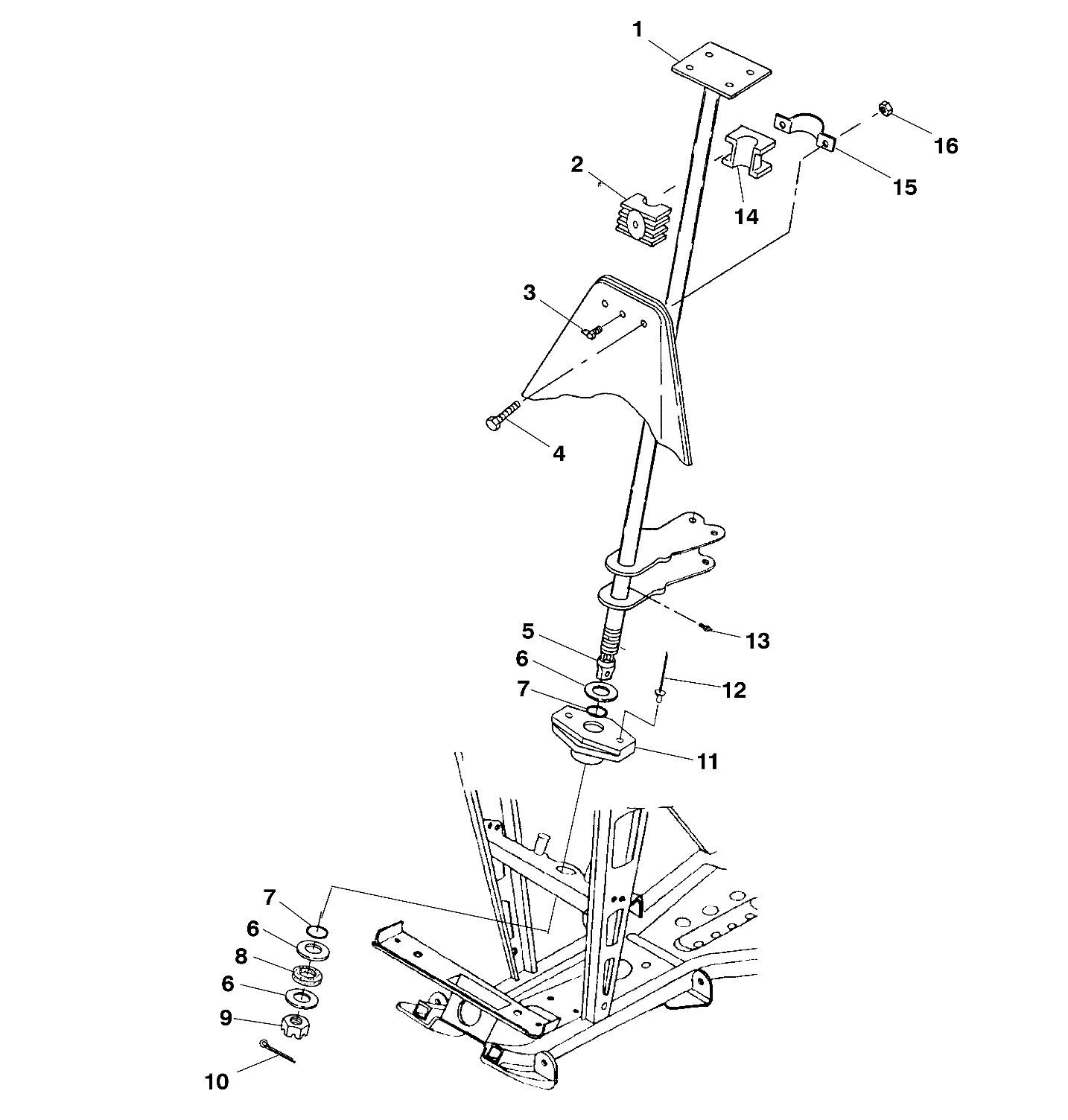 STEERING POST - A99CH50EB (4949114911b012)