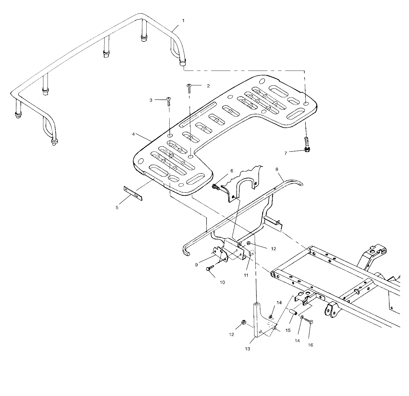 REAR RACK MOUNTING - A99CH45IA (4949154915A008)