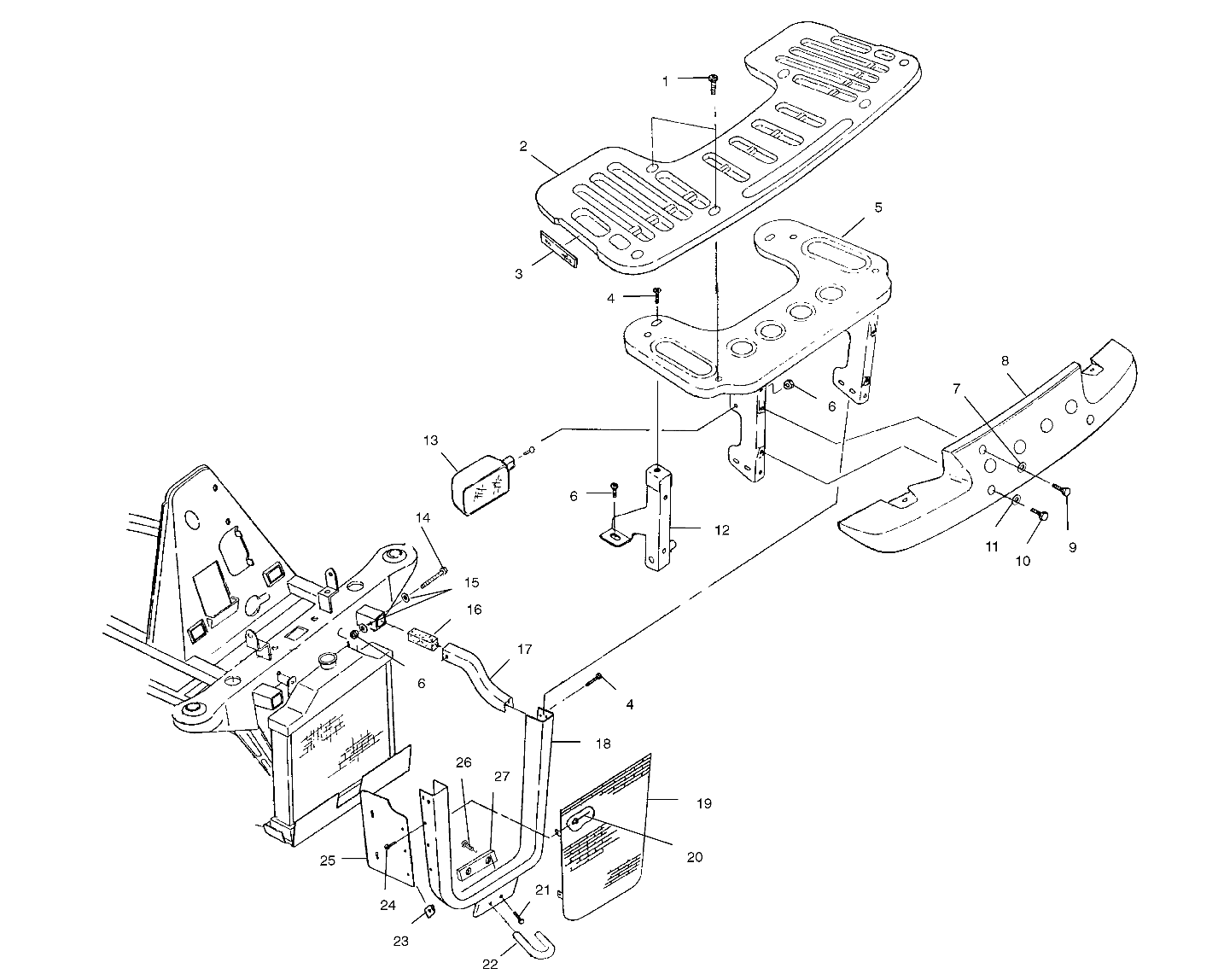 FRONT RACK and BUMPER MOUNTING - A99CH45IA (4949154915A009)