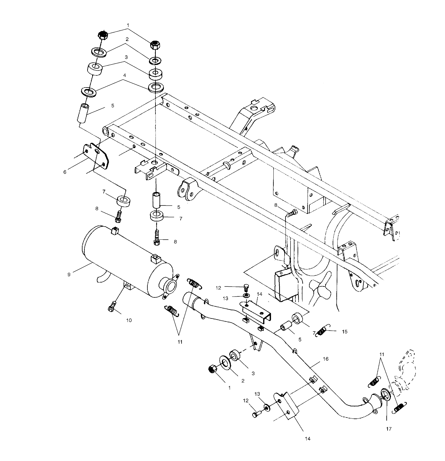 EXHAUST SYSTEM - A99CH45IA (4949154915A013)