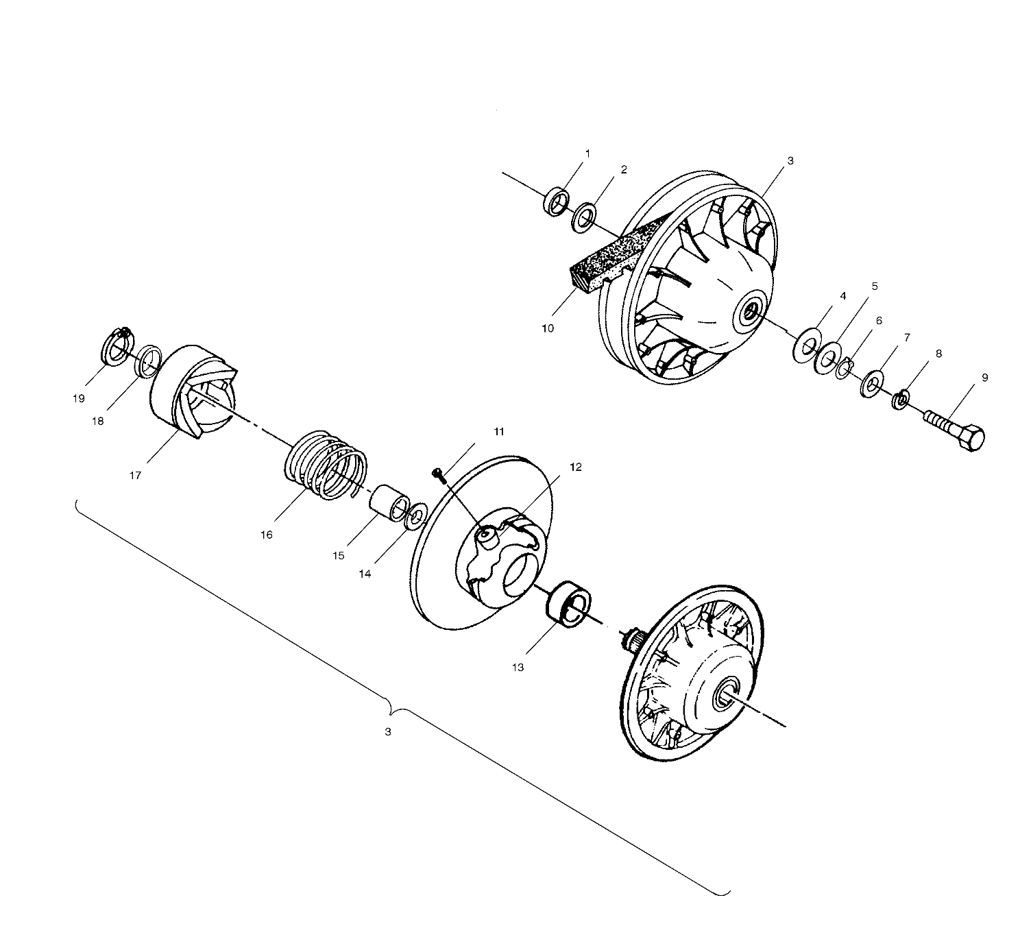 DRIVEN CLUTCH - A99CH45IA (4949154915C003)