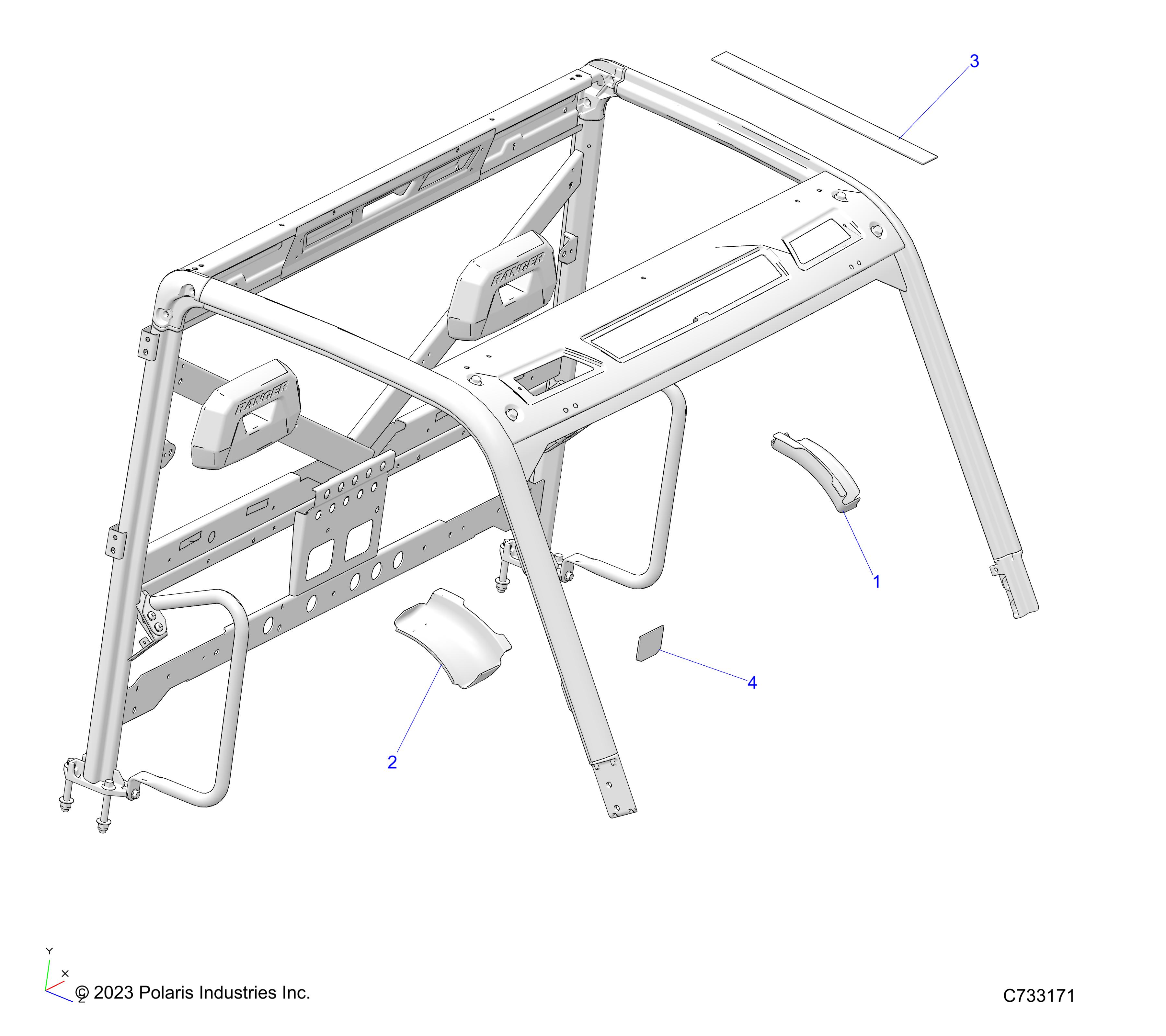 CHASSIS, EDGE COVER - R24E3GC4FD/SC4CD/SC4FD (C730409)