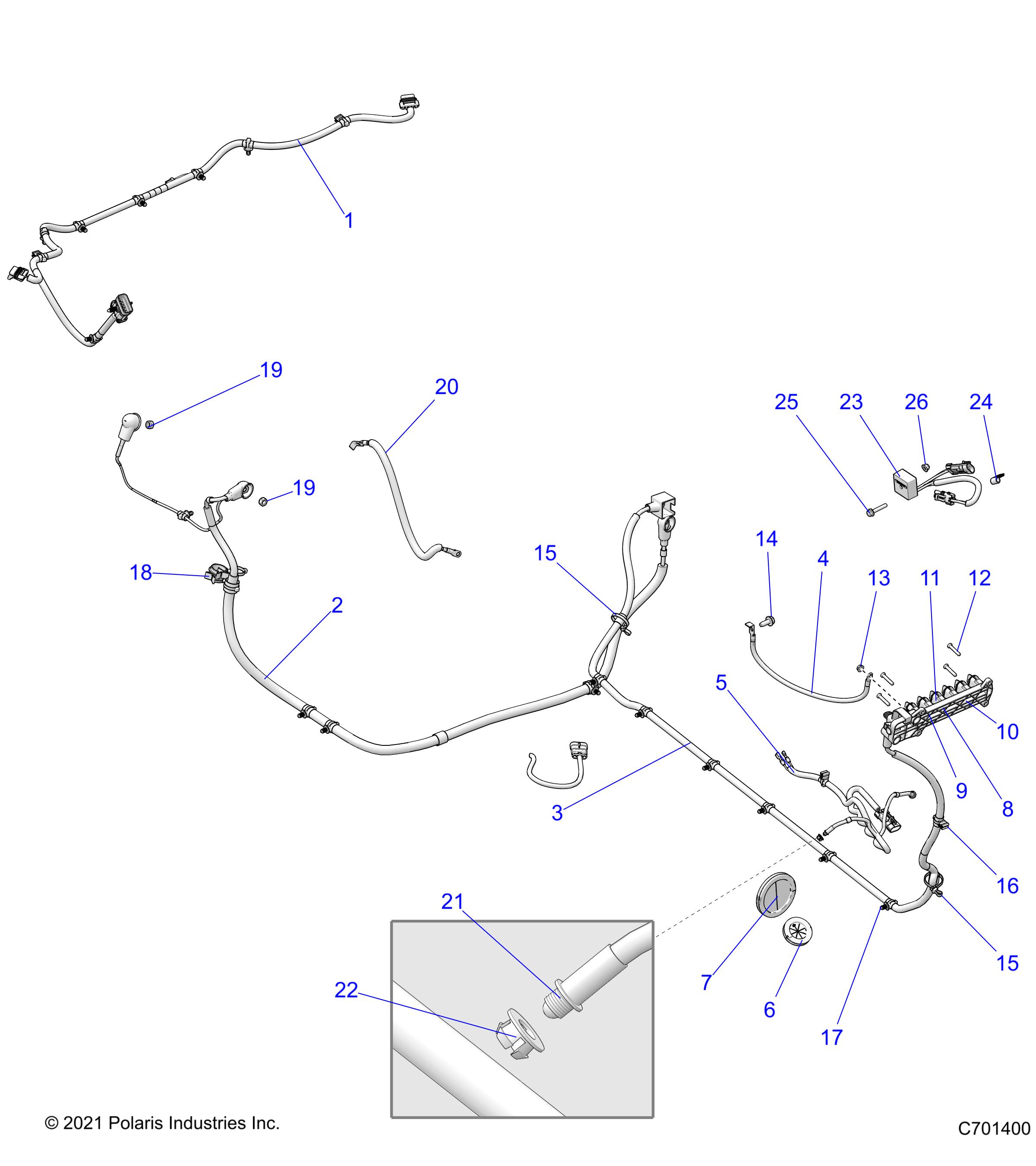 ELECTRICAL, WIRE HARNESS, PERIPHERAL - Z22RML2KAL/AP/BK/BL/BP/BT (C703063)