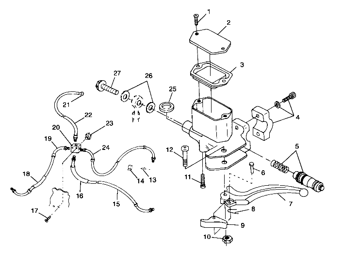 CONTROLS - MASTER CYLINDER/BRAKE LINE - A99AE50DA (4949204920b013)