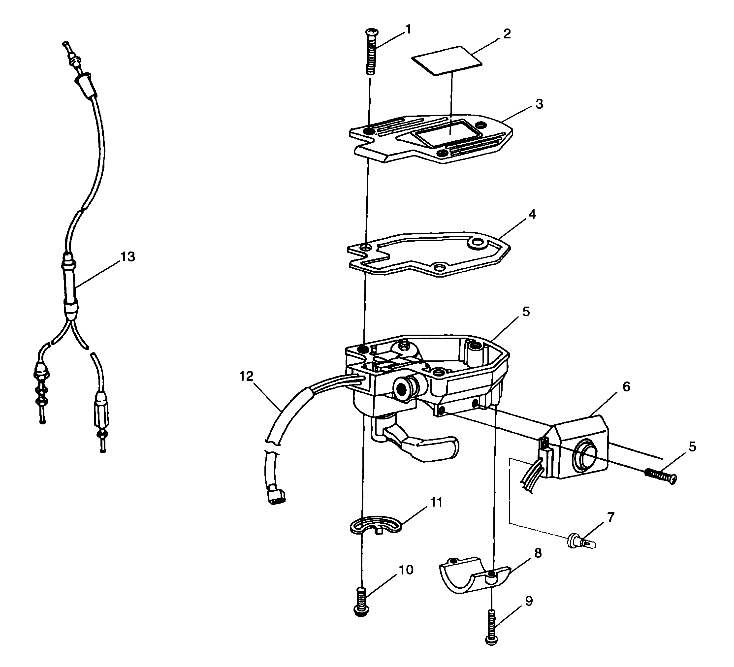 CONTROLS - THROTTLE ASM./CABLE - A99AE50DA (4949204920c001)