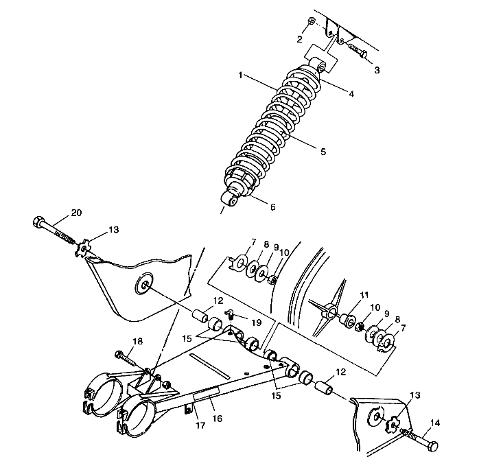 SWING ARM/SHOCK MOUNTING - A99AE50DA (4949204920c006)