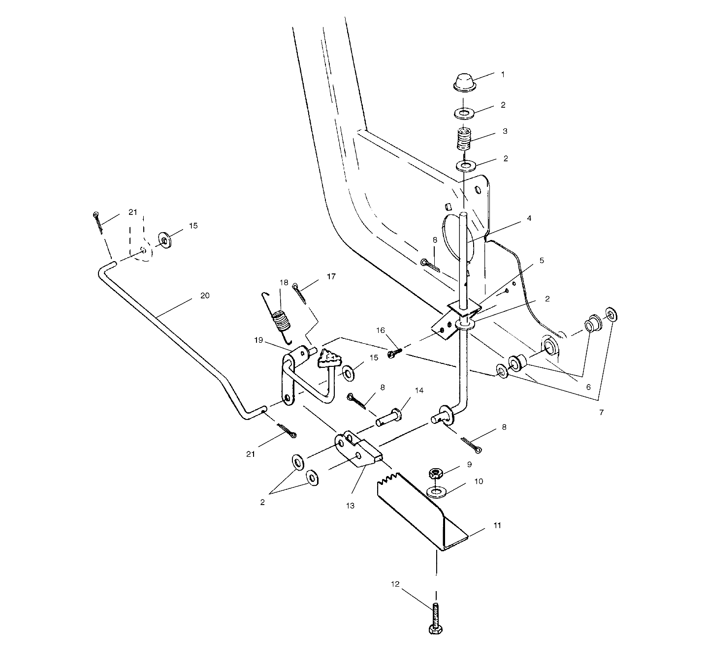 FOOT PEDAL and PARKING BRAKE - A99AE50DA (4949204920c012)