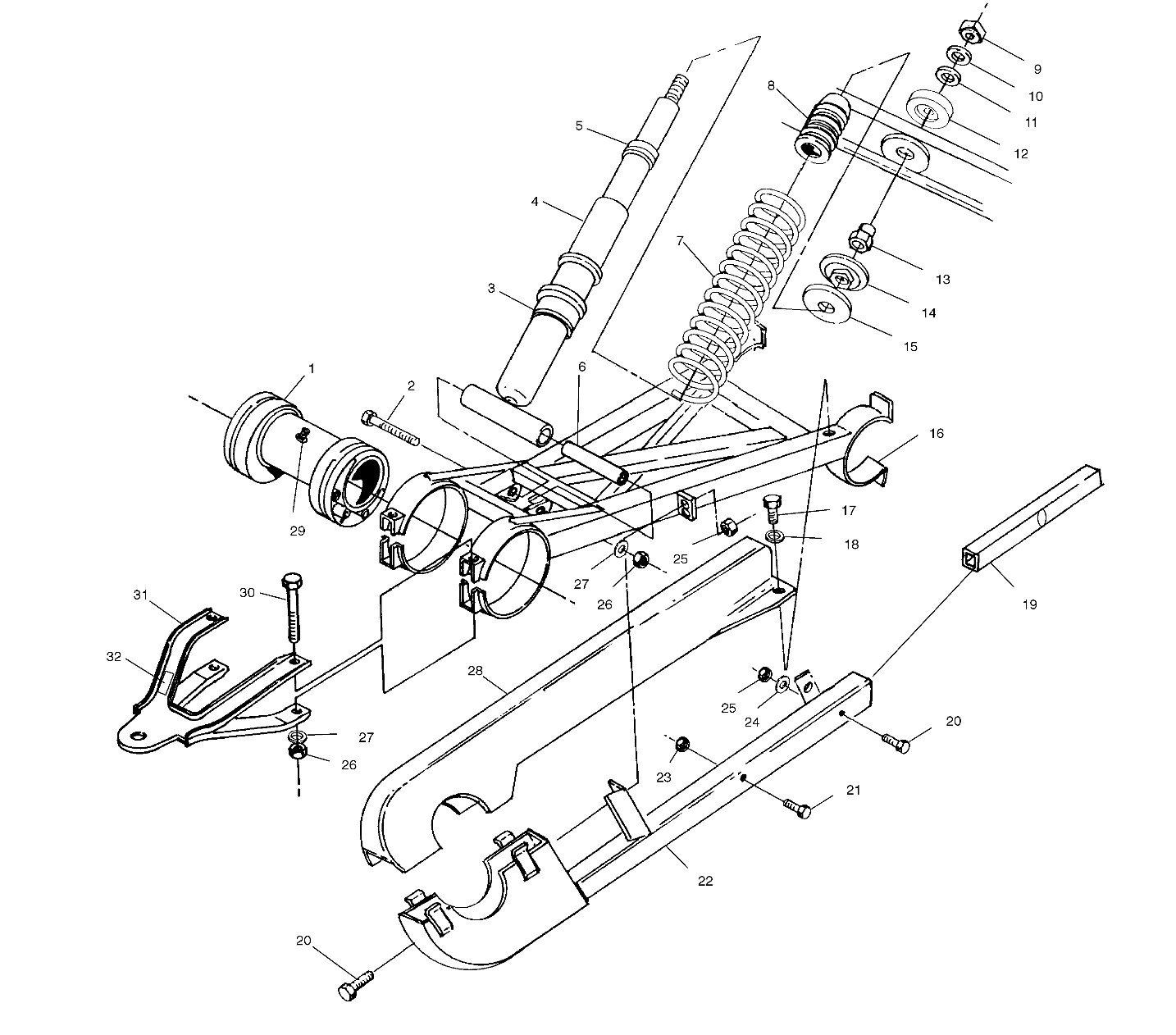 SWING ARM WELDMENT (REAR) - A99AE50DA (4949204920d002)