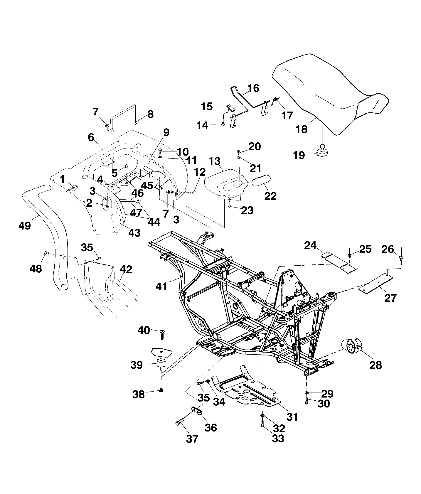 REAR CAB and SEAT - A99CD50AA (4949254925A005)