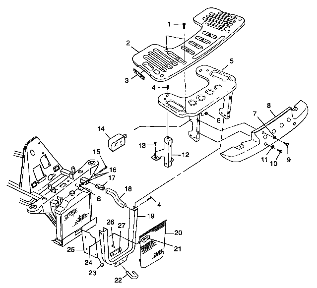 FRONT RACK and BUMPER MOUNTING - A99CD50AA (4949254925A009)