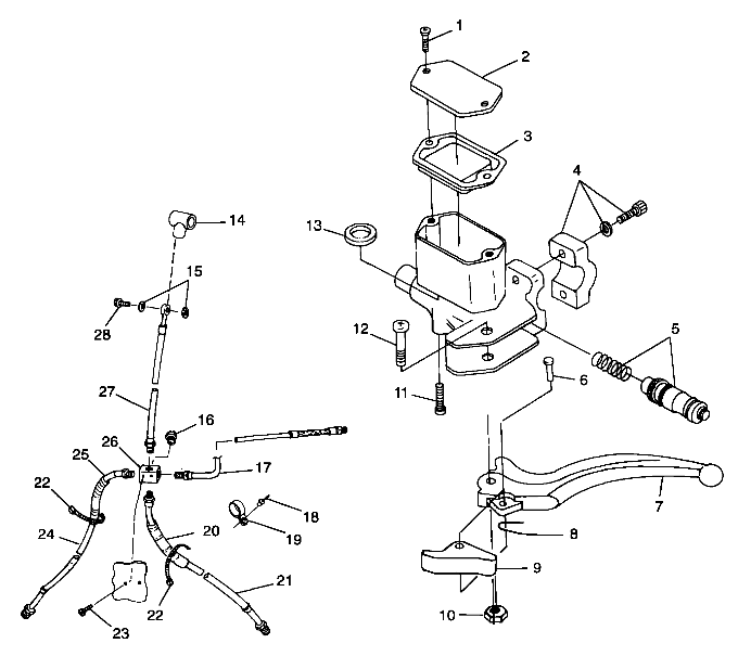 CONTROLS - MASTER CYLINDER/BRAKE LINE - A99CD50AA (4949254925B009)