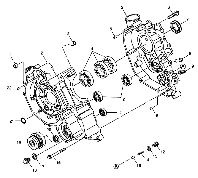 CRANKCASE - A99CD50AA (4949254925D005)