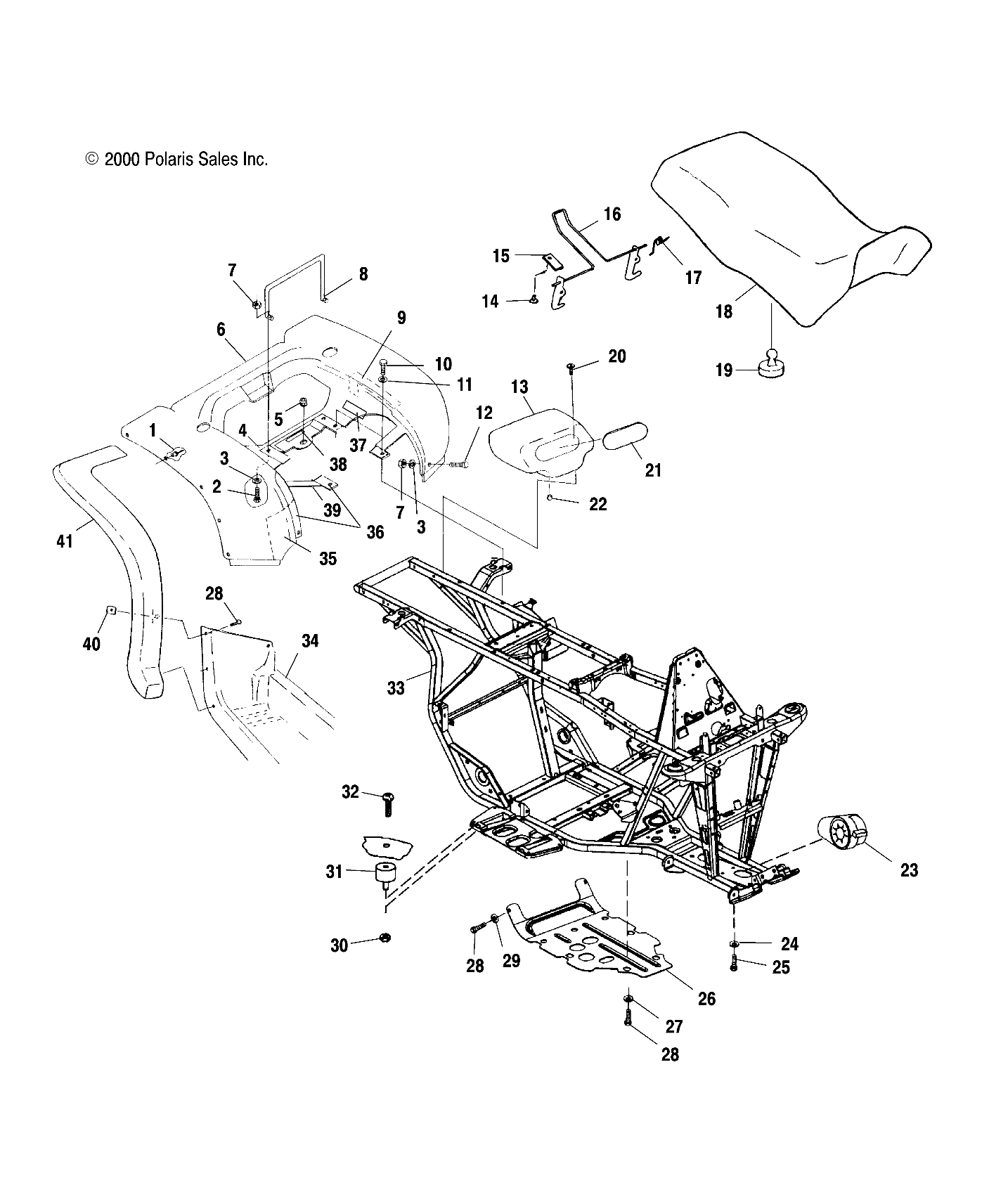 REAR CAB and SEAT - A00CK42AA (4949304930A005)