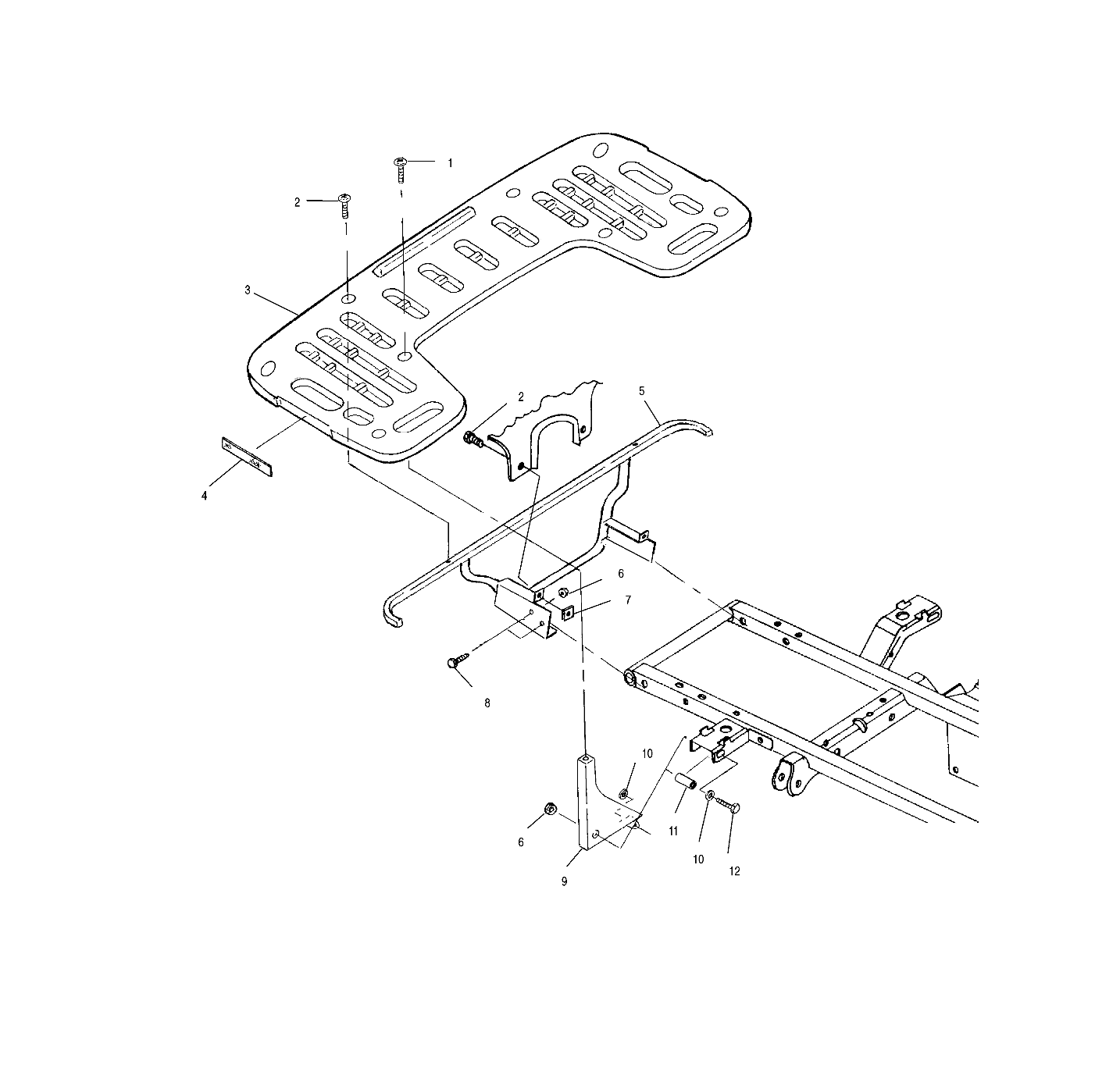 REAR RACK MOUNTING - A00CK42AA (4949304930A008)