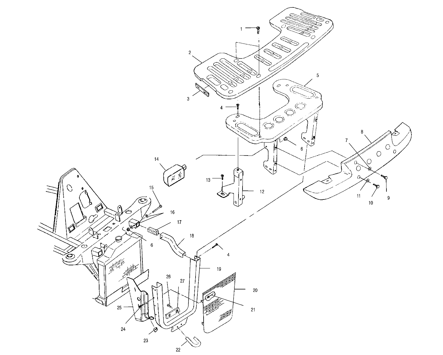 FRONT RACK and BUMPER MOUNTING - A00CK42AA (4949304930A009)