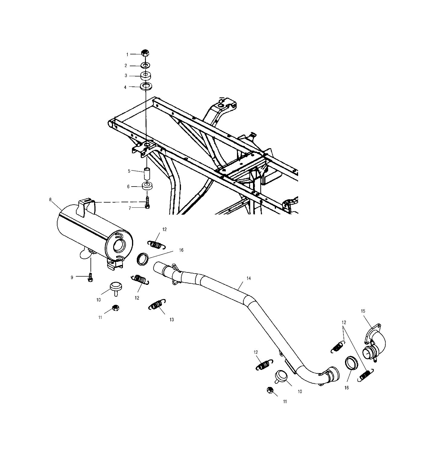 EXHAUST SYSTEM - A00CK42AA (4949304930A012)