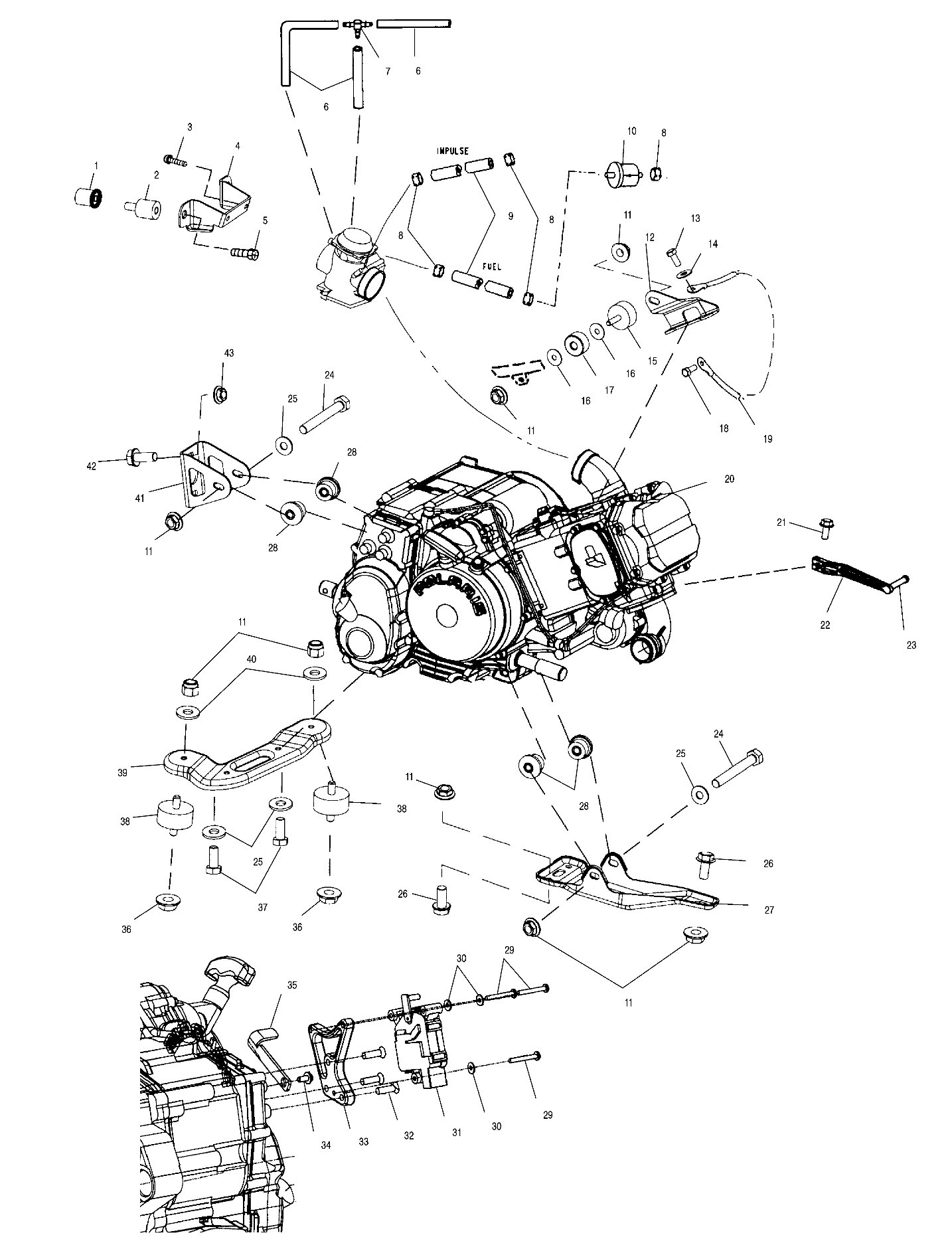 ENGINE MOUNTING - A00CK42AA (4949304930A013)