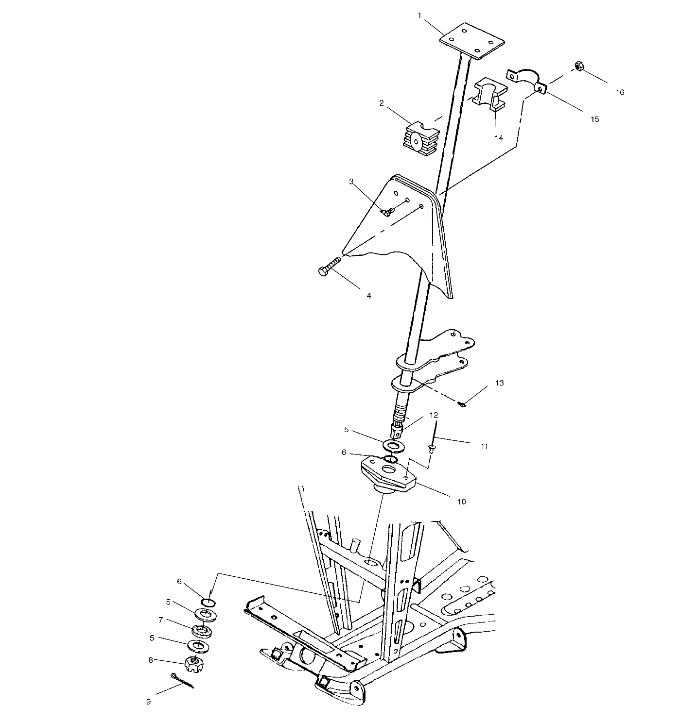 STEERING POST - A00CK42AA (4949304930B010)