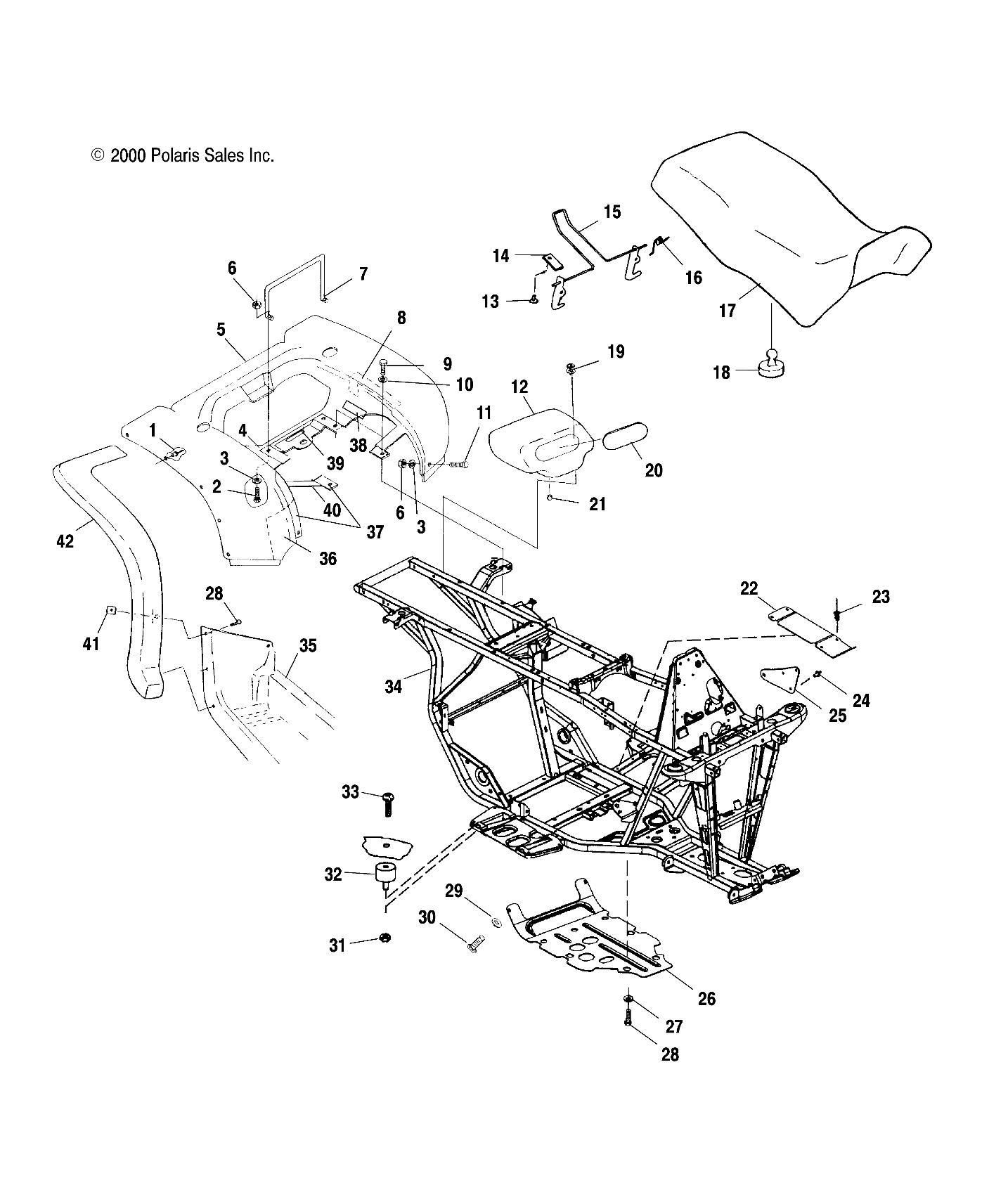 REAR CAB and SEAT - A00CB32AA (4949354935A005)