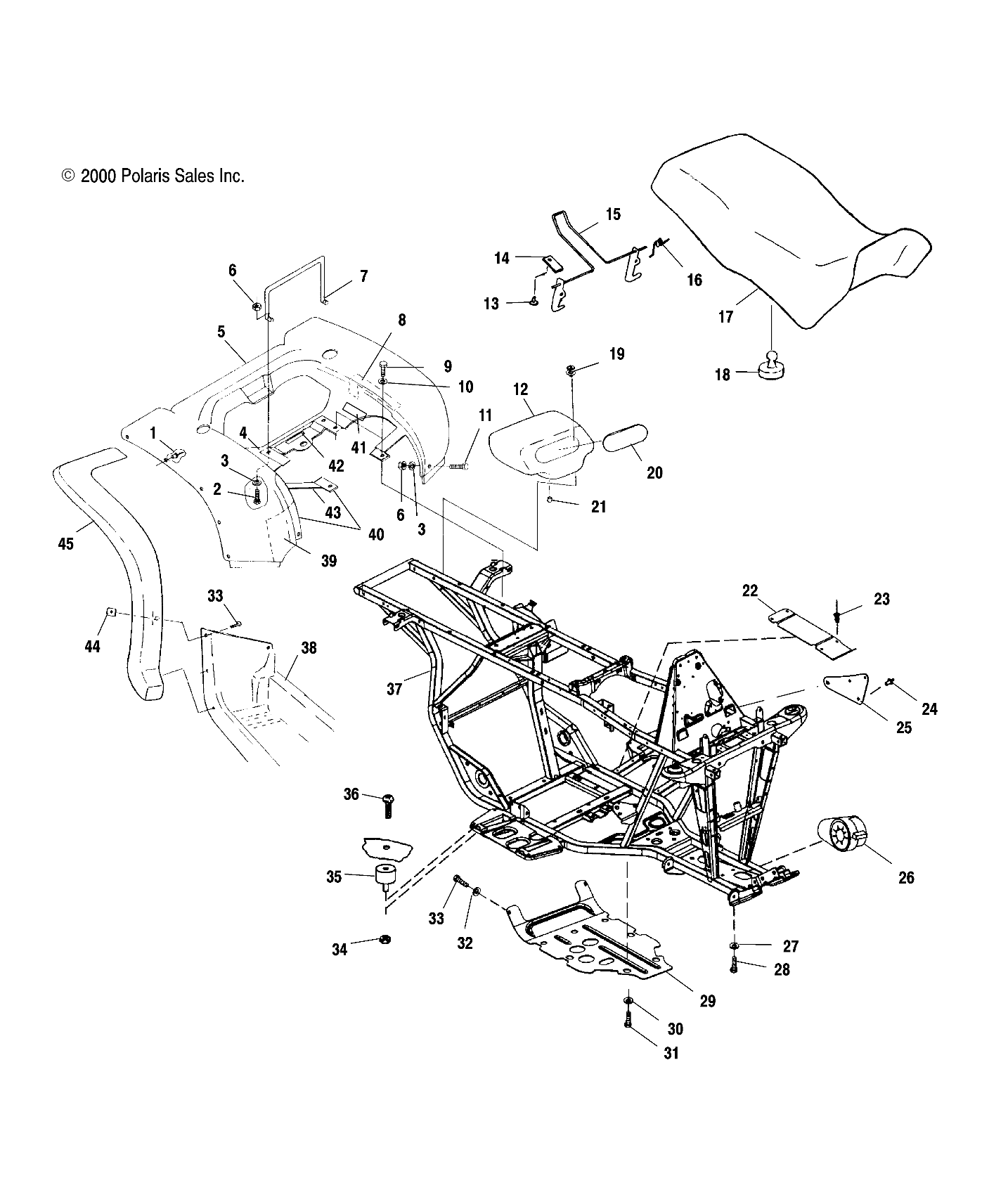 REAR CAB and SEAT - A00CD32AA (4949404940A005)