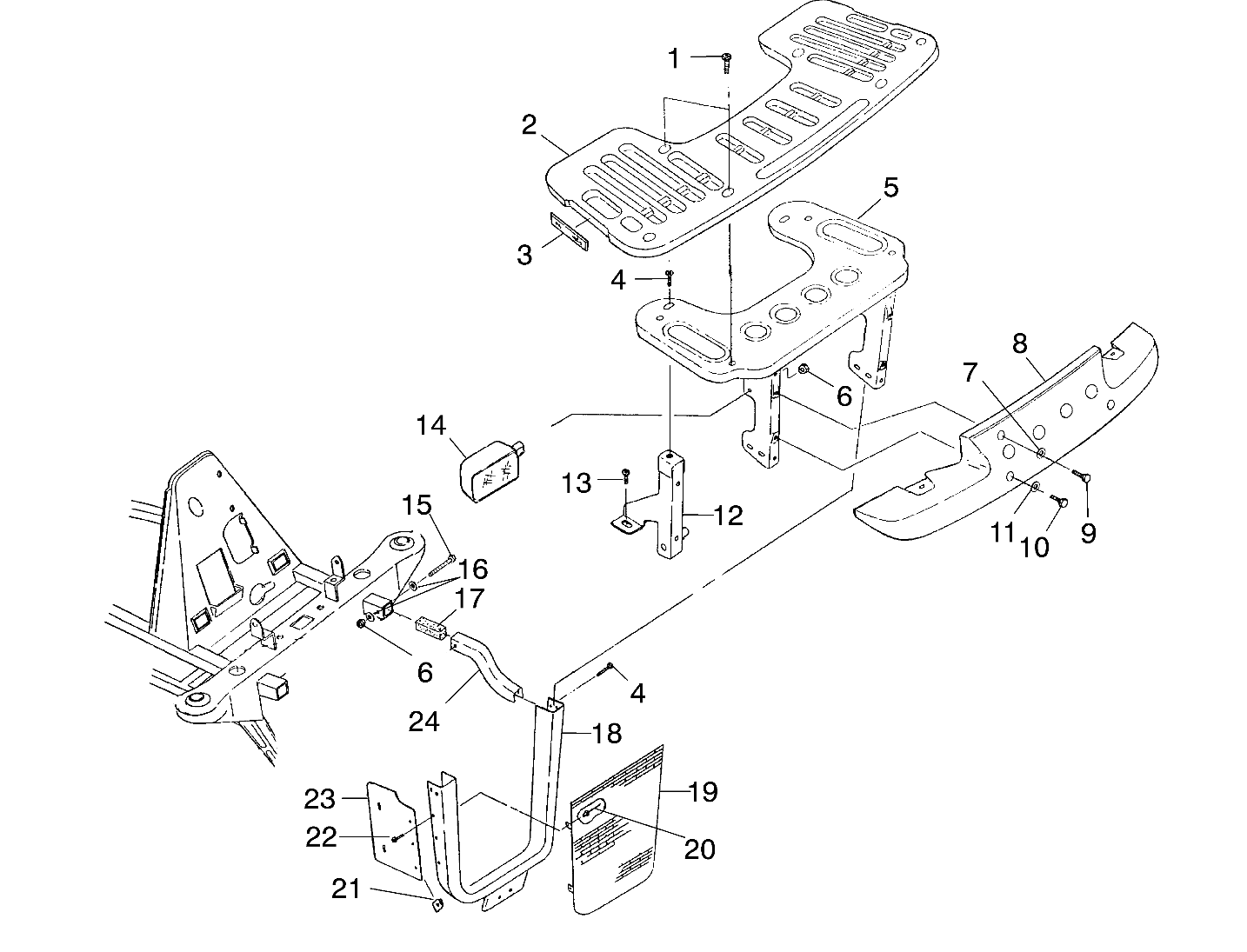 FRONT RACK and BUMPER MOUNTING - A00CD32AA (4949404940A009)