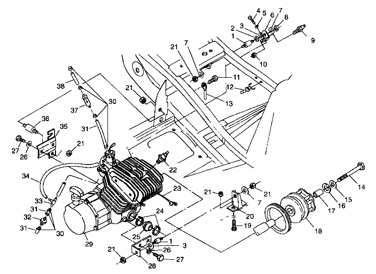 ENGINE MOUNTING - A99CA28CA (4949444944a010)