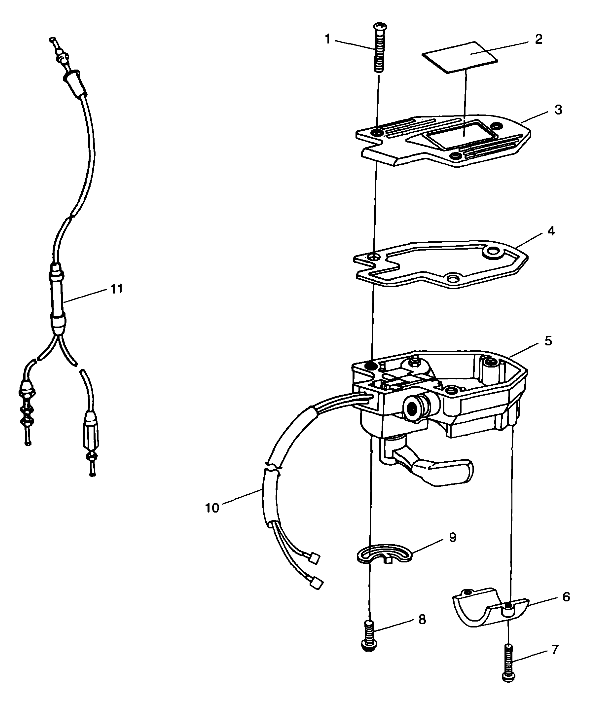 CONTROLS - THROTTLE ASM./CABLE - A99CA28CA (4949444944b007)