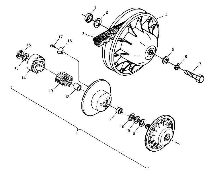 DRIVEN CLUTCH - A99CA28CA (4949444944b013)