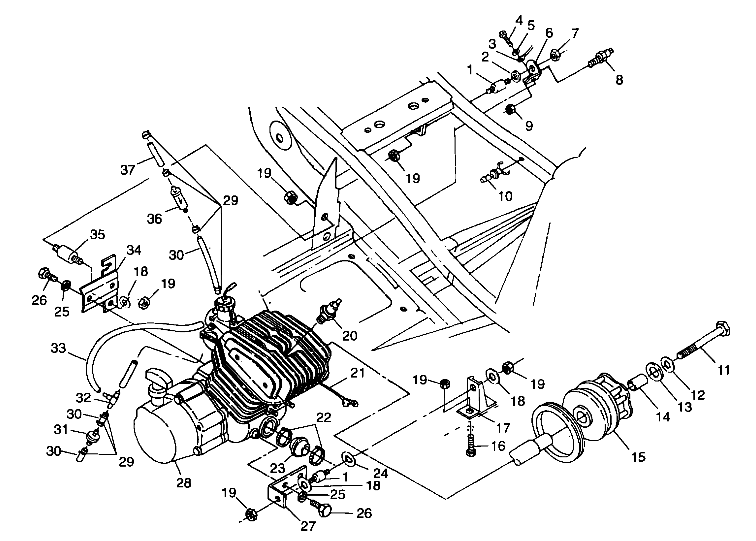 ENGINE MOUNTING - A99CC28CA (4949484948a011)