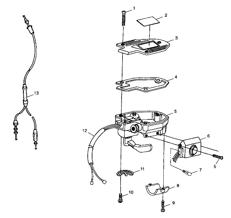 CONTROLS - THROTTLE ASM./CABLE - A99CC28CA (4949484948b009)