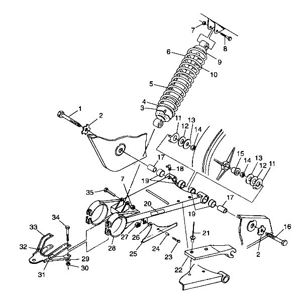 SWING ARM/SHOCK MOUNTING - A99CC28CA (4949484948b014)