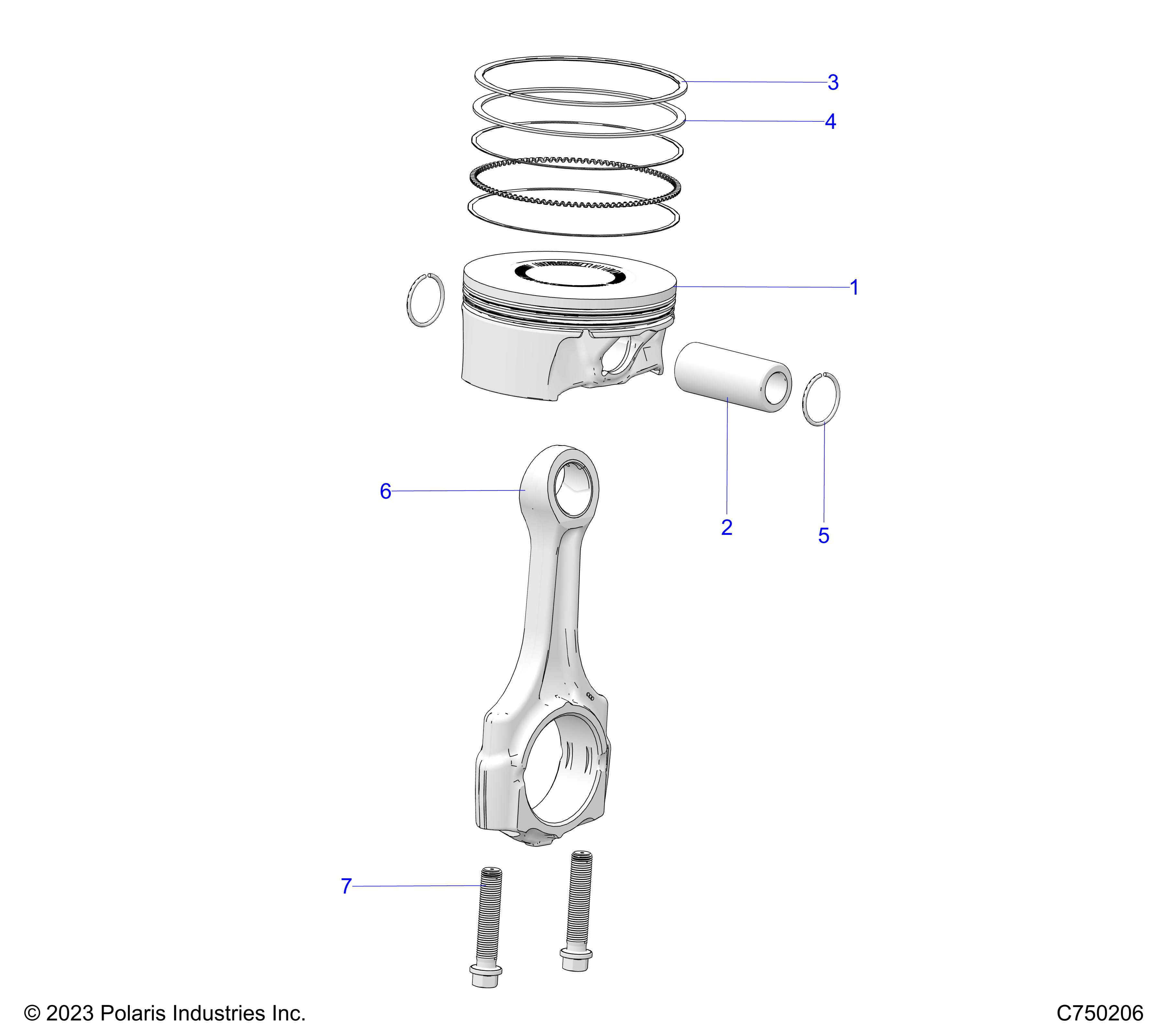 ENGINE, PISTON AND ROD - Z25R4P2KAE/BE (C750206)