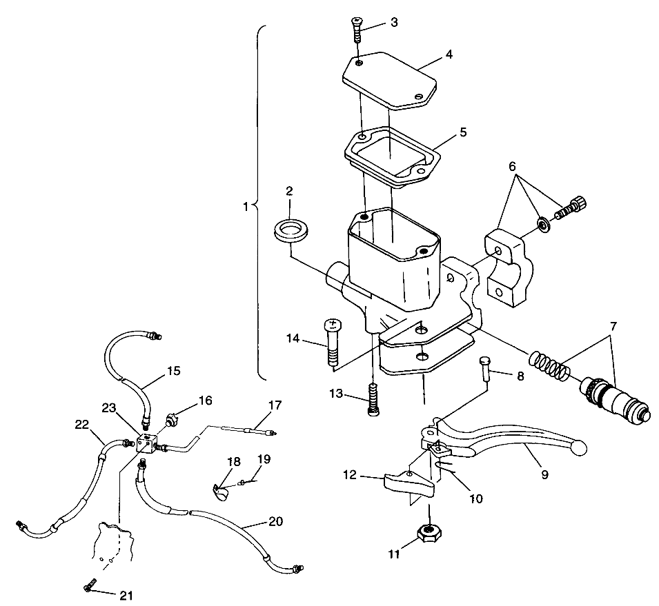 CONTROLS - MASTER CYLINDER/BRAKE LINE - A99BA38CA (4949534953b009)