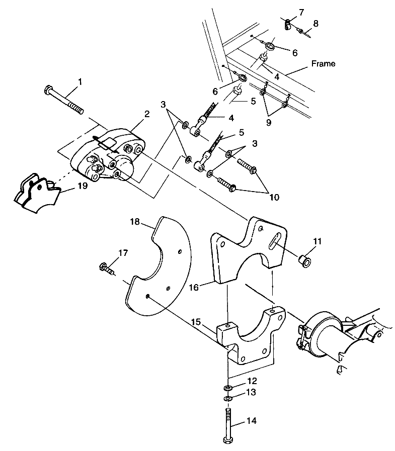 REAR CALIPER MOUNTING - A99BA38CA (4949534953b013)