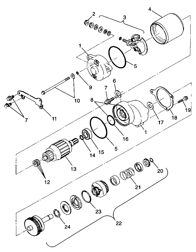 STARTING MOTOR - A99BA38CA (4949534953d003)