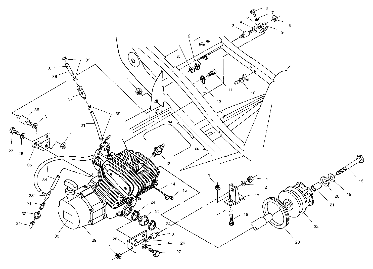 ENGINE MOUNTING - A99BA25CA (4949574957a009)