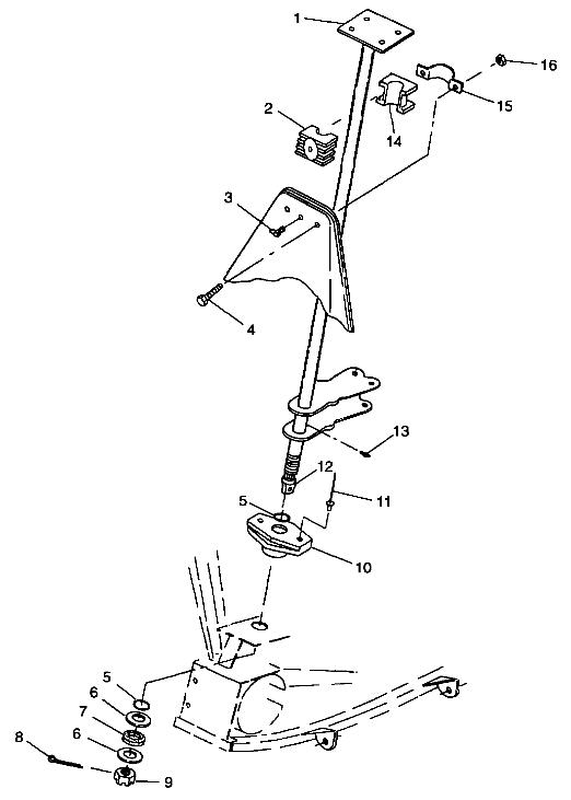 STEERING POST - A99BA25CA (4949574957b006)